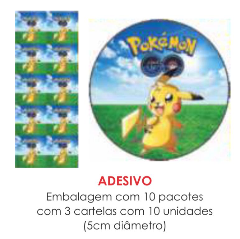 ADESIVO POKEMON C/30UN