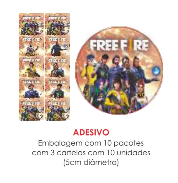 ADESIVO FREE FIRE C/30UN