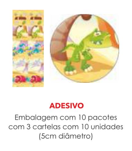 ADESIVO DINOSSAUROS C/30UN