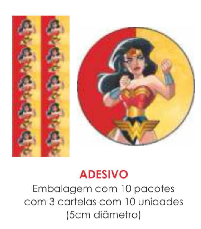 ADESIVO MULHER MARAVILHA C/30UN