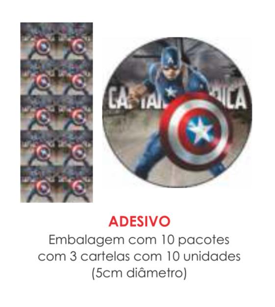 ADESIVO CAPITAO AMERICA C/30UN