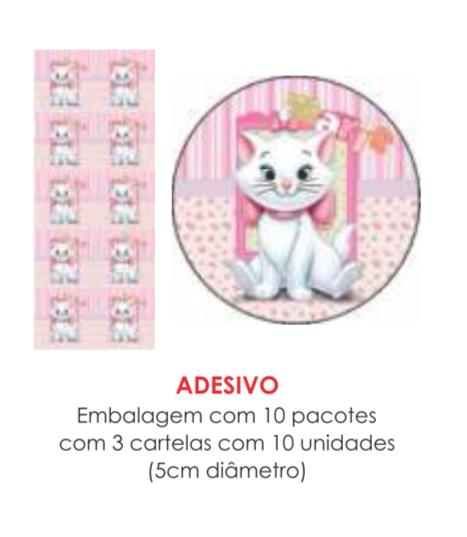 ADESIVO GATINHA MARIE C/30UN