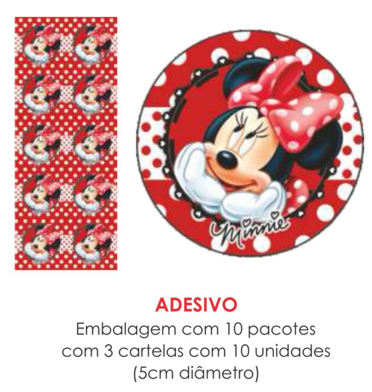 ADESIVO MINIE VERMELHA C/30UN