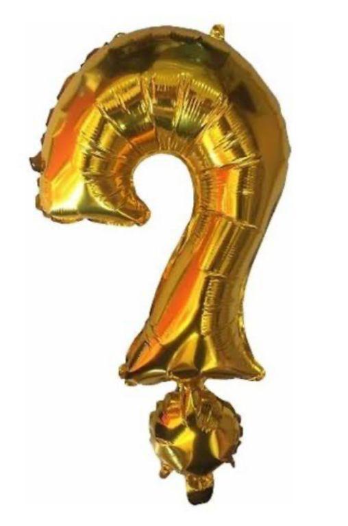BALAO LETRA (?) DOURADO 45CM BR