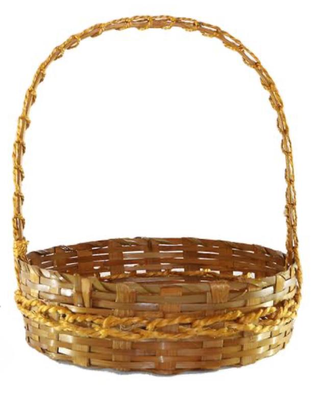 CESTA FRALDEIRA REDONDA C/ CORDA 20CM