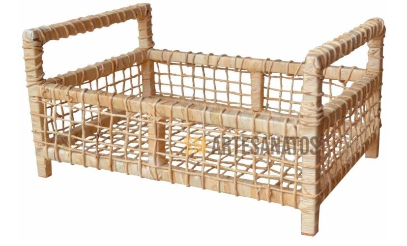 BANDEJA CAFE DA MANHA PALHA 21X28X8CM