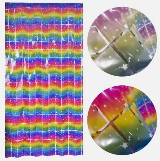 CORTINA METALIZADA SHIMMER WALL COLORIDA