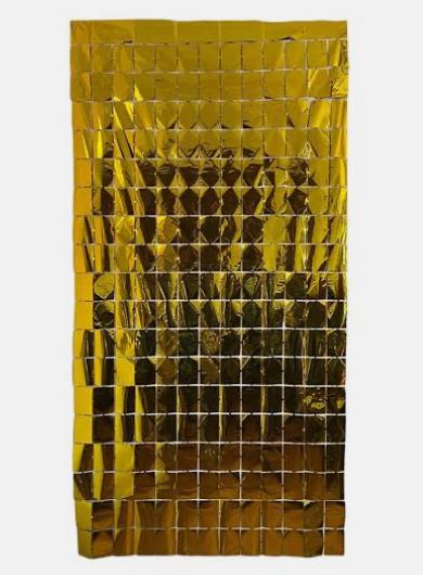 CORTINA METALIZADA SHIMMER WALL DOURADA
