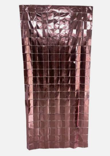 CORTINA METALIZADA SHIMMER WALL GOLD ROSE