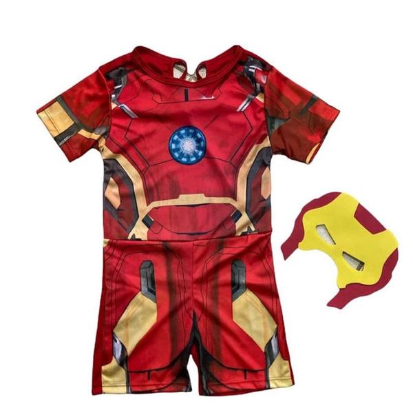 FANTASIA HOMEM DE FERRO + MASCARA MACACAO TAM. G