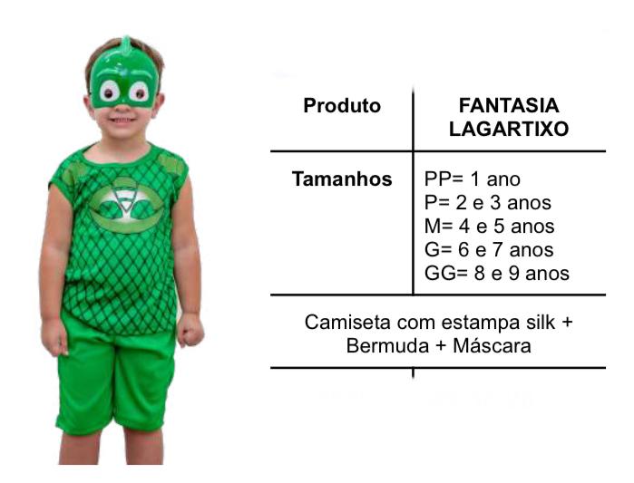 FANTASIA LAGARTIXO + MASCARA TAM. M