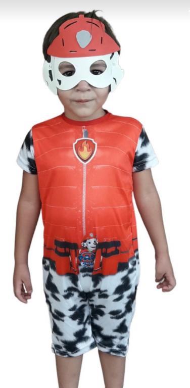 FANTASIA PATRULHA CANINA MARSHALL + MASCARA MACACAO TAM. G