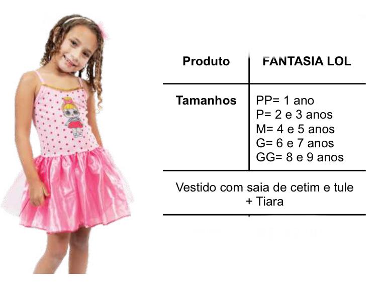 FANTASIA LOL SURPRISE VESTIDO TAM. M