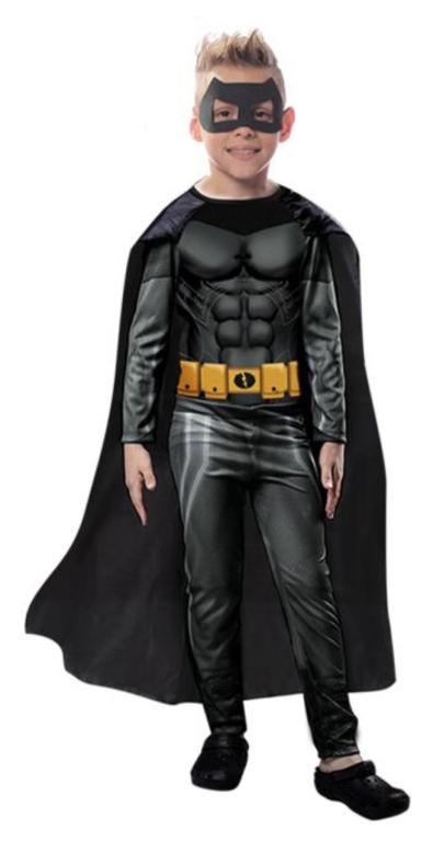 FANTASIA BATMAN LONGO + MASCARA TAM GG