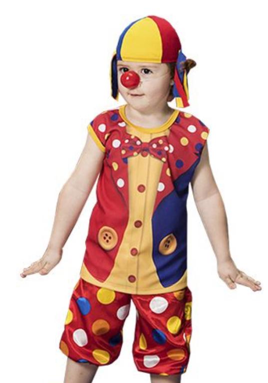 FANTASIA PALHACINHO ALEGRIA INFANTIL TAM GG