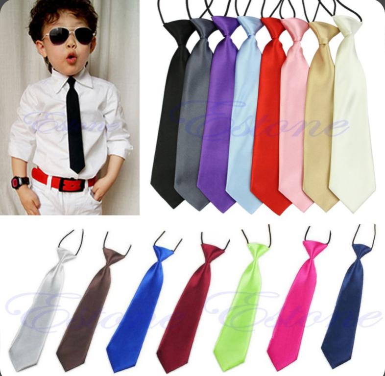 GRAVATA CETIM INFANTIL CORES VARIADAS