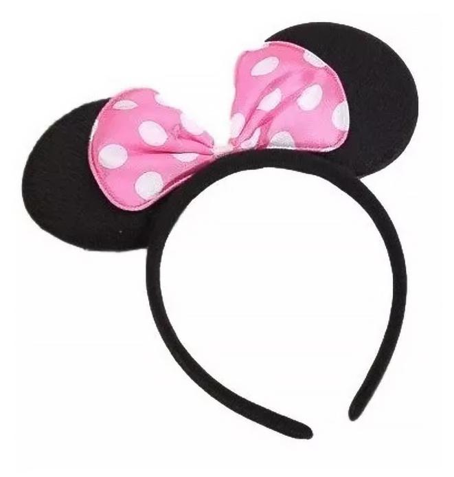 TIARA MINIE LACO DE VELUDO ROSA