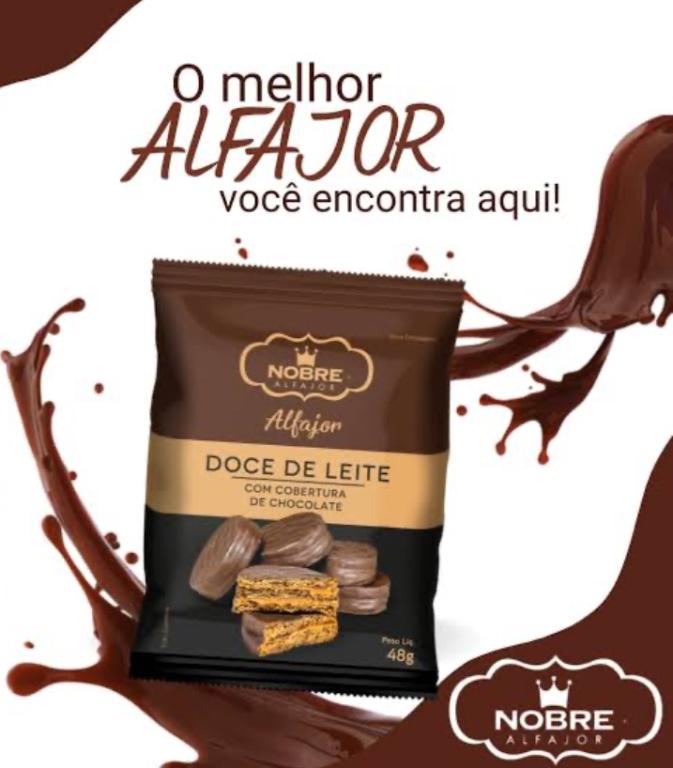 ALFAJOR NOBRE DOCE DE LEITE C/ CHOCOLATE 50G