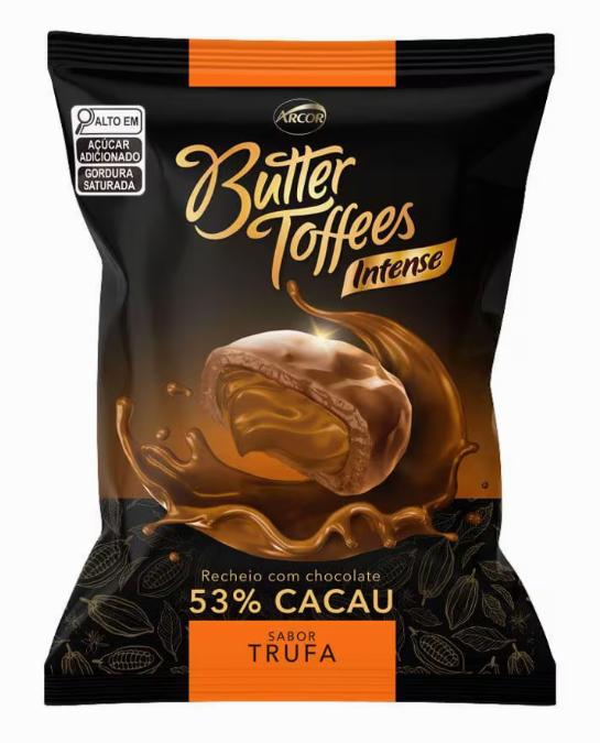 BALA BUTTER TOFFEES INTENSE 53% CACAU TRUFA 500G