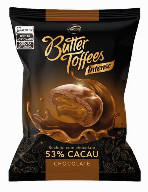 BALA BUTTER TOFFEES INTENSE 53% CACAU CHOCOLATE 500G