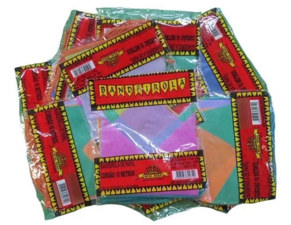 BANDEIRINHA DE PAPEL JUNINA C/10MT