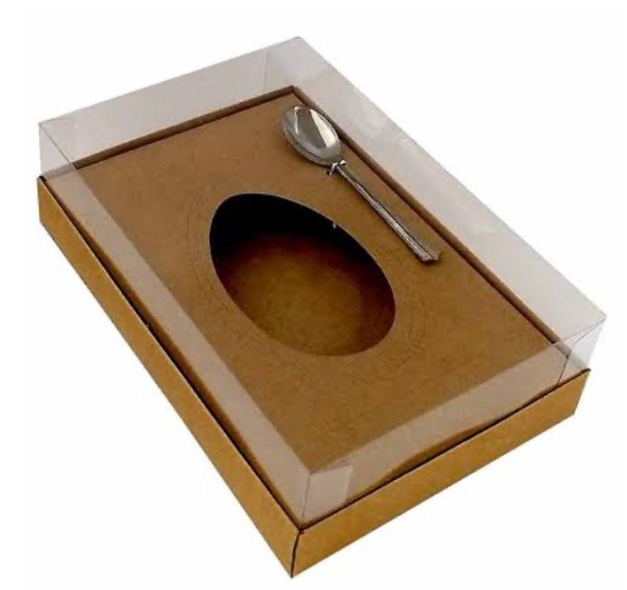 CAIXA OVO KRAFT C/ COLHER 250G