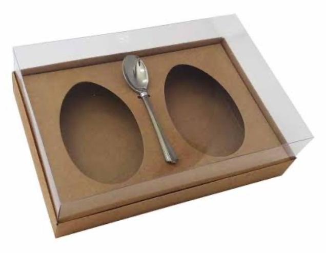 CAIXA OVO KRAFT AGABOX C/ COLHER 2 DE 150G