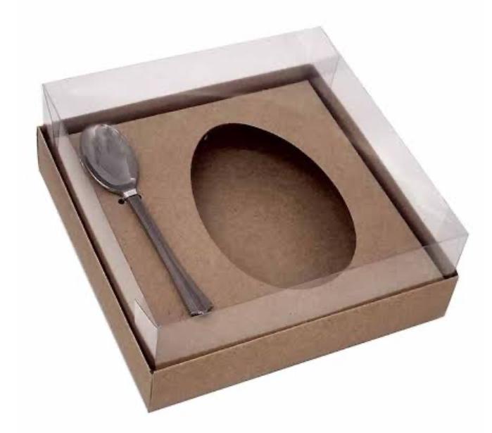 CAIXA OVO KRAFT C/ COLHER 150G