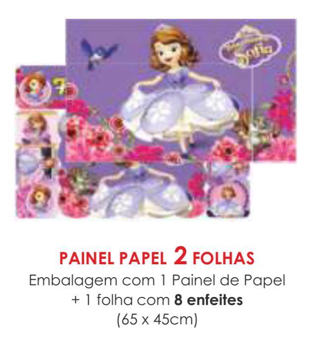 PAINEL ECONOMICO 2 FOLHAS PRINCESINHA SOFIA