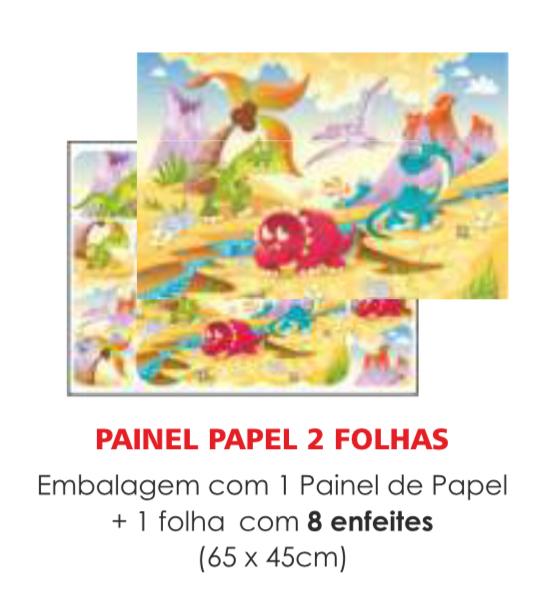 PAINEL ECONOMICO 2 FOLHAS DINOSSAUROS