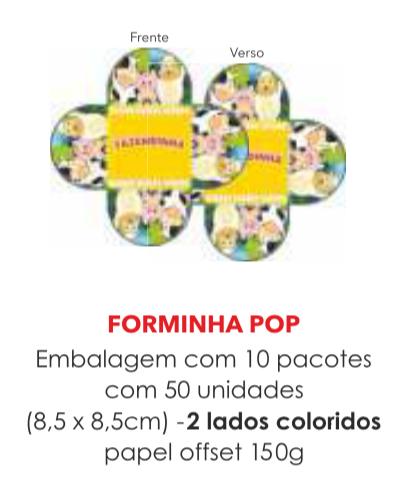 PORTA BOMBOM TEMA FAZENDINHA 9,2X9,2CM C/50UN