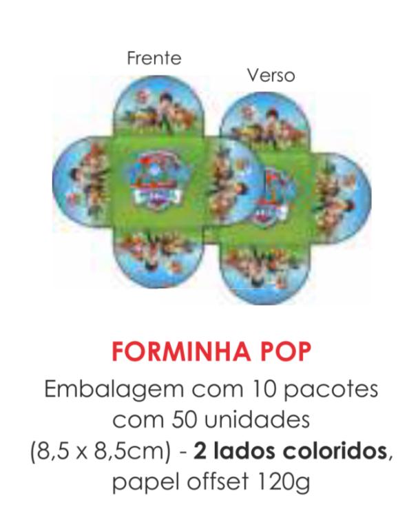 PORTA BOMBOM TEMA PATRULHA CANINA 8,5X8,5CM C/50UN