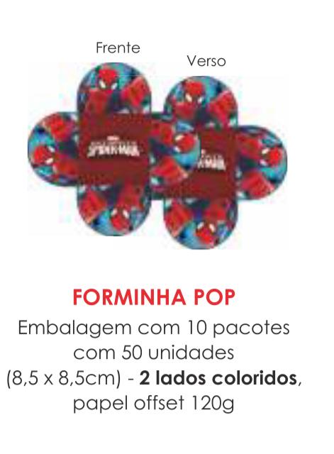 PORTA BOMBOM TEMA HOMEM ARANHA 8,5X8,5CM C/50UN