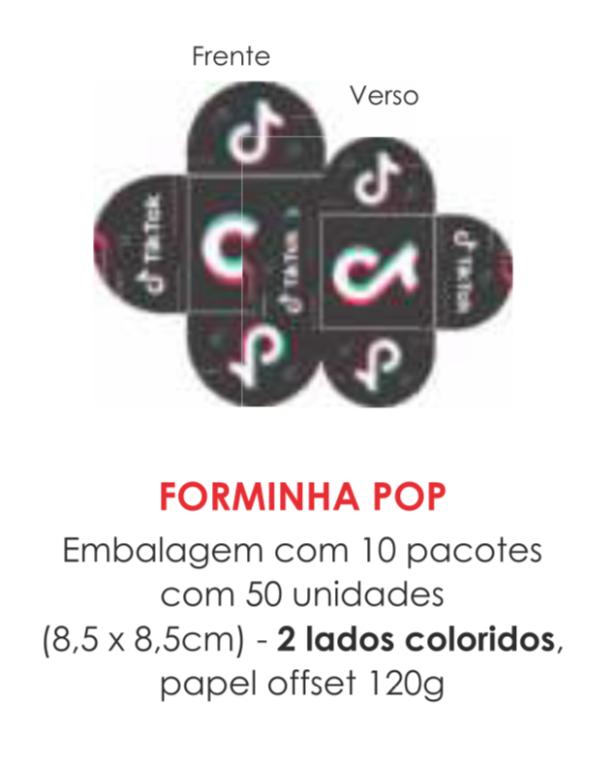PORTA BOMBOM TEMA TIK TOK 8,5X8,5CM C/50UN