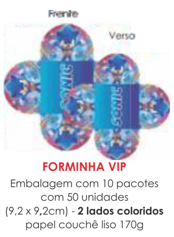 PORTA BOMBOM TEMA SONIC 8,5X8,5CM C/50UN