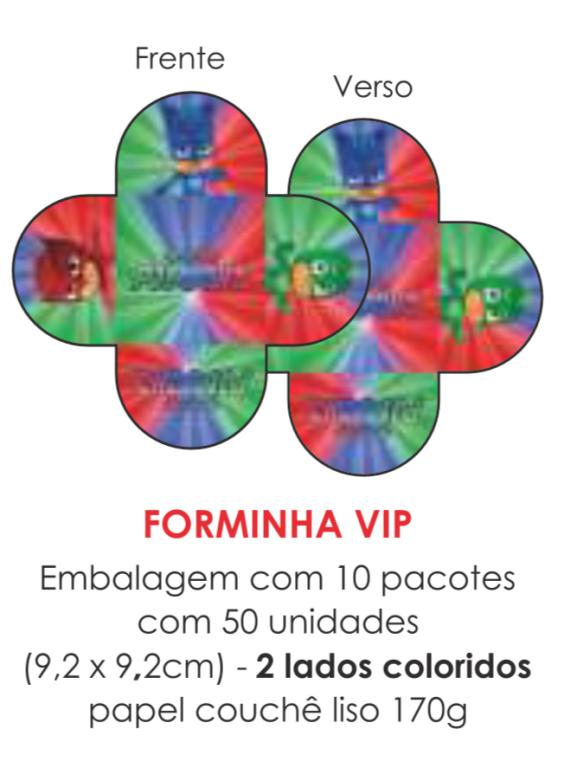 PORTA BOMBOM TEMA PJ MASKS 8,5X8,5CM C/50UN