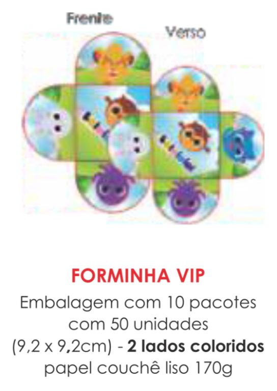 PORTA BOMBOM TEMA BOLOFOFOS 8,5X8,5CM C/50UN
