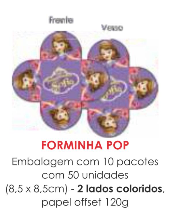 FORMINHA PAPEL PLOV TEMA PRINCESINHA SOFIA C/50UN