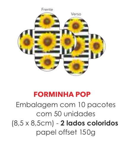 FORMINHA PAPEL PLOV TEMA GIRASSOL C/50UN