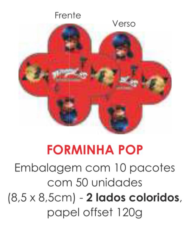 FORMINHA PAPEL PLOV TEMA MIRACULOUS C/50UN