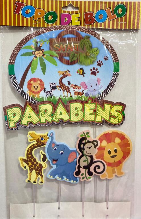 TOPO DE BOLO SAFARI