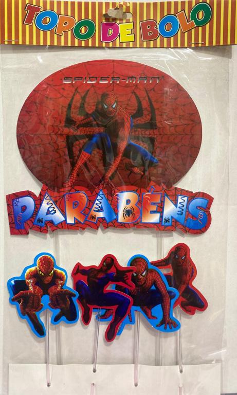 TOPO DE BOLO HOMEM ARANHA