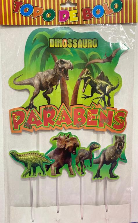 TOPO DE BOLO DINOSSAUROS