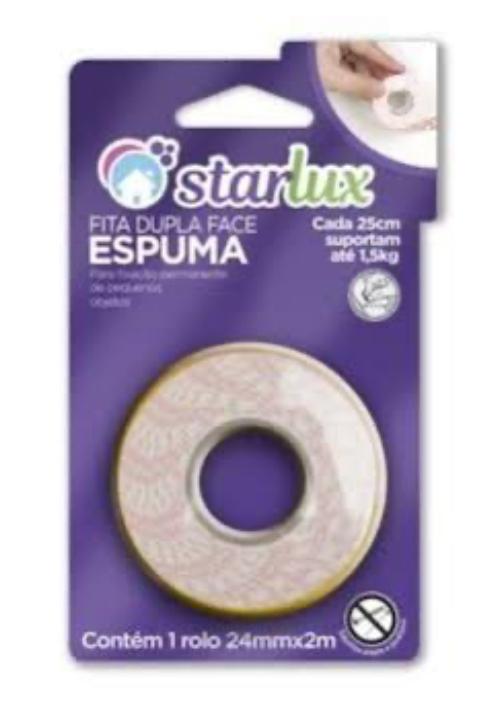 FITA DUPLA FACE ESPUMA STARLUX 12mmX2m