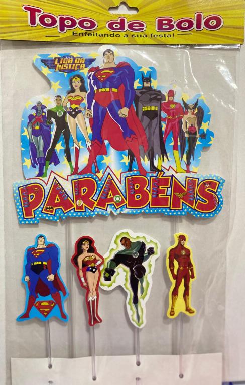 TOPO DE BOLO LIGA DA JUSTICA