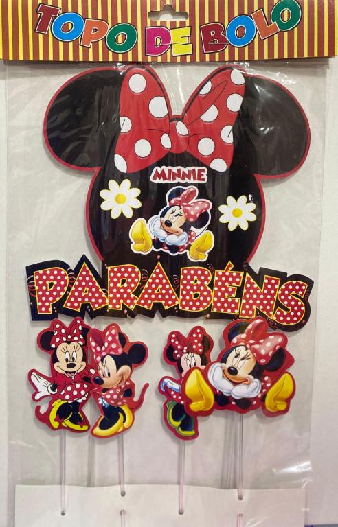 TOPO DE BOLO MINIE VERMELHA