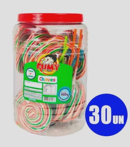 PIRULITO FUMY CORACAO COLORIDO C/30UN 550G