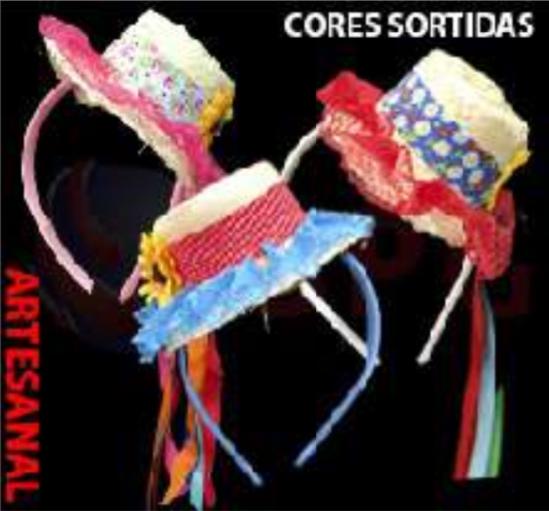 TIARA JUNINO CHAPEU BONECA 12CM