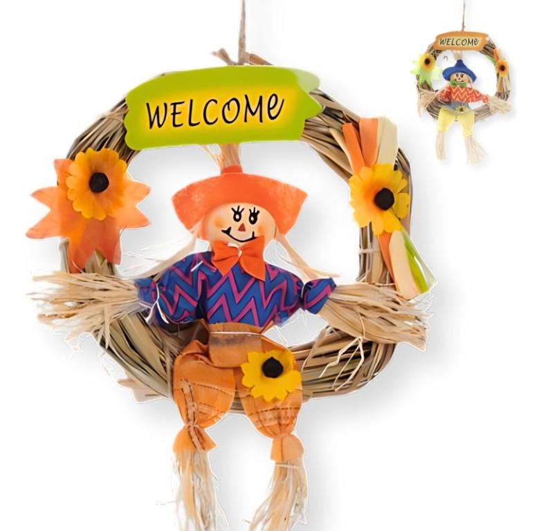 ENFEITE GUIRLANDA JUNINA WELCOME 20CM X 15CM