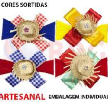 FAIXA PARA CABELO JUNINO COM CHAPEU